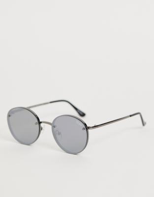 Quay Australia farrah round sunglasses in silver