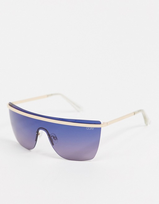 Quay Australia Get Right sunglasses in blue and purple lens