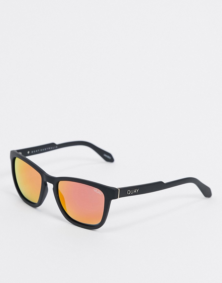 Quay Australia Hardwire sunglasses in black and orange