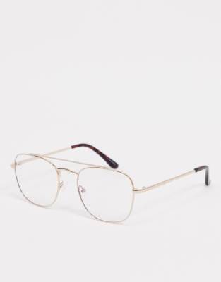 Quay Hardwire 50mm Blue Light Filtering Glasses In Gold