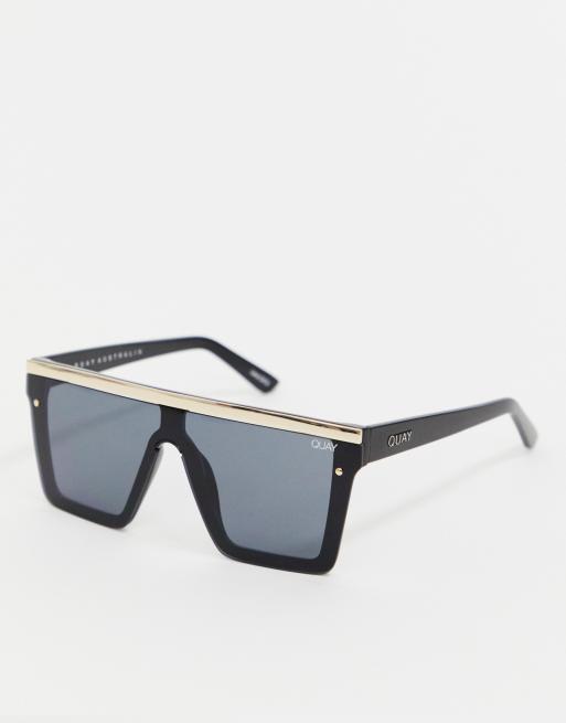 Black and 2025 gold quay sunglasses