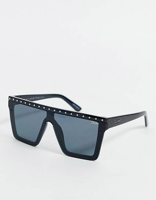 Quay Australia Hindsight flatbrow sunglasses in black