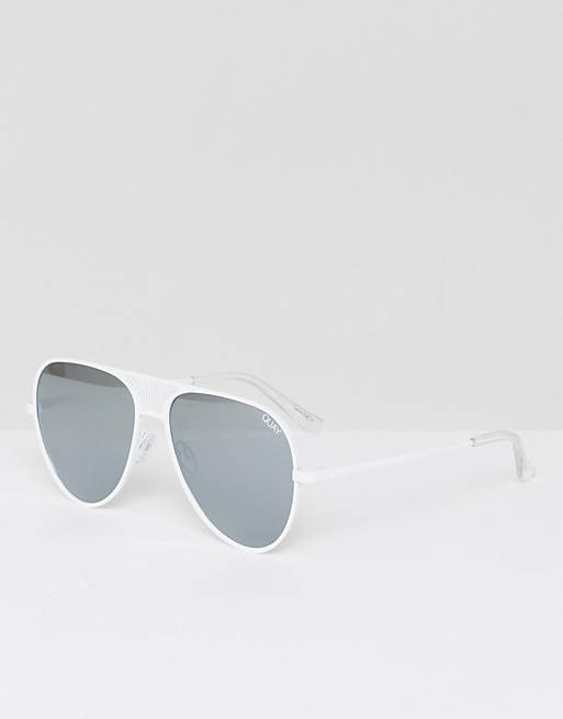 Quay Australia Iconic aviator sunglasses in white