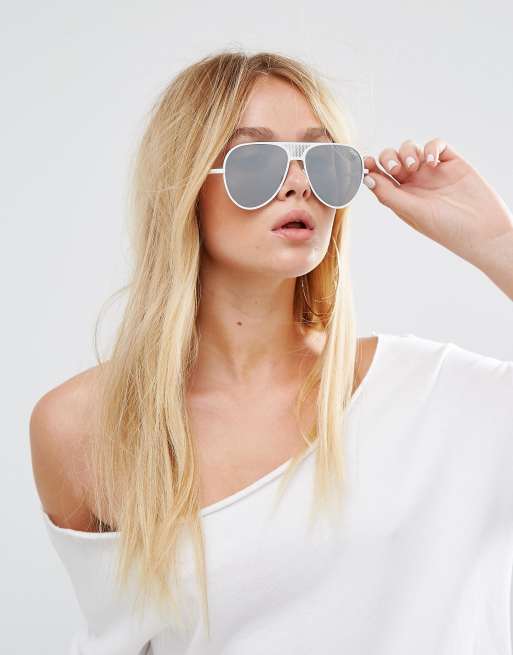 Aviator shop white sunglasses