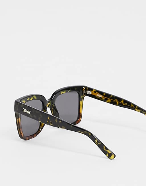 Quay Australia Icy Lunettes de soleil carr es pour femme caille de tortue