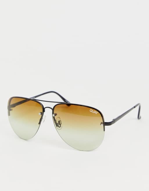 Quay Australia muse fade sunglasses in black and brown, 2 of 4