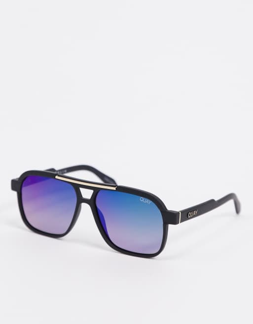 Quay Australia Nemesis aviator sunglasses in black