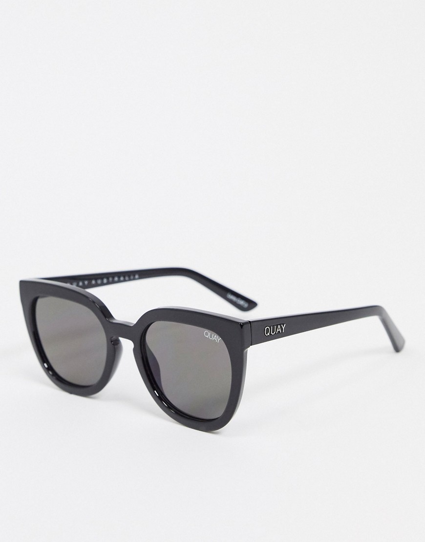 Quay Australia - Noosa - Cat eye-zonnebril in zwart met getinte glazen