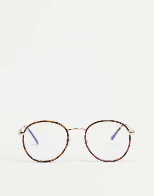 Quay Australia Omen blue light sunglasses in tort, 3 of 4