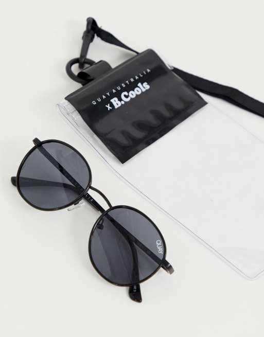 Quay Australia - Omen - Lunettes de soleil rondes à verres polarisés - Noir, 2 de 4
