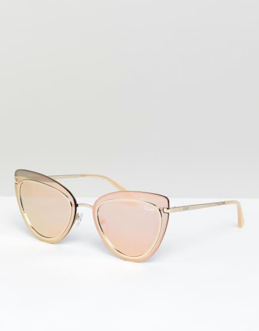 Quay Australia - Primrose -  Occhiali da sole rosa oro a occhi di gatto - In esclusiva per ASOS