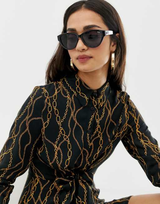 Quay Australia rizzo slim cat eye sunglasses | ASOS