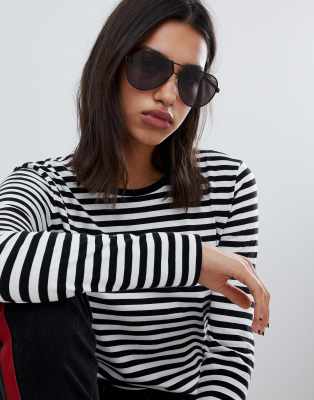 Quay Australia Supernova Aviator Sunglasses - Purple/Blue Mirror Quay Australia supernova aviator sunglasses | ASOS main image 2