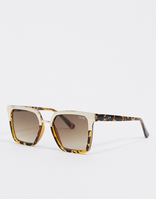 Quay Australia Upgrade sunglasses in tortoiseshell and gold