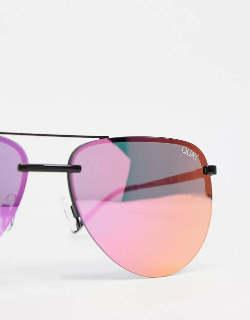 Quay Australia womens playa purple aviators sunglasses | ASOS
