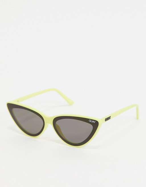 Quay Flex cat eye sunglasses in yellow exclusive to ASOS