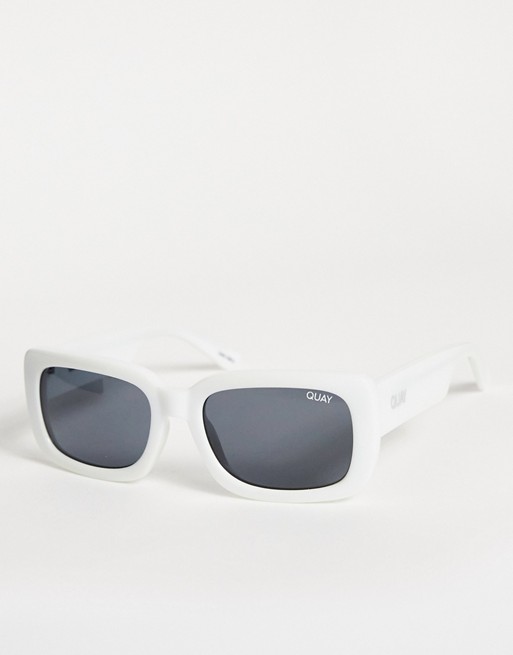 Quay Australia yada yada white frame sunglasses