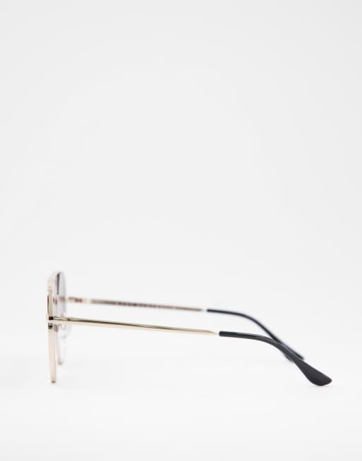Quay aviator sunglasses in gray smoke, 3 of 4