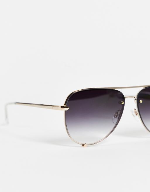 Smoke Aviator Glasses, Gray