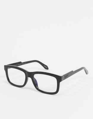 Quay Hardwire Mini Blue Light Glasses In Black/clear ModeSens