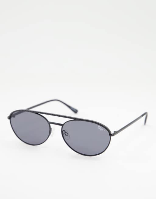 Quay Black Aviator Sunglasses Asos