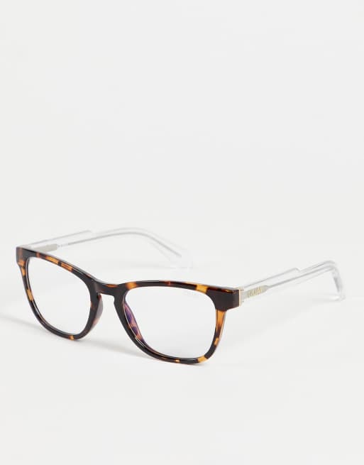 Quay blue light glasses in tortoise ASOS