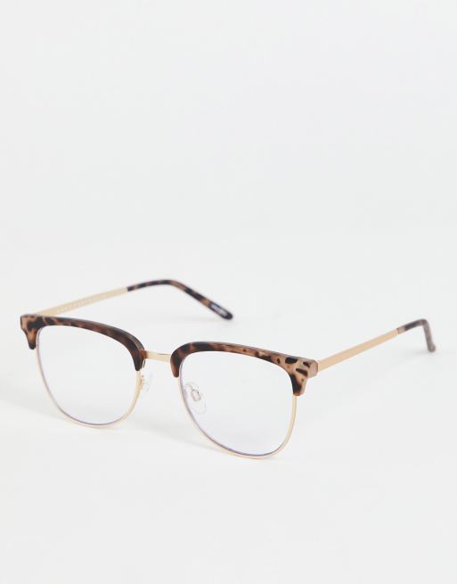 Quay blue light tortoise glasses | ASOS