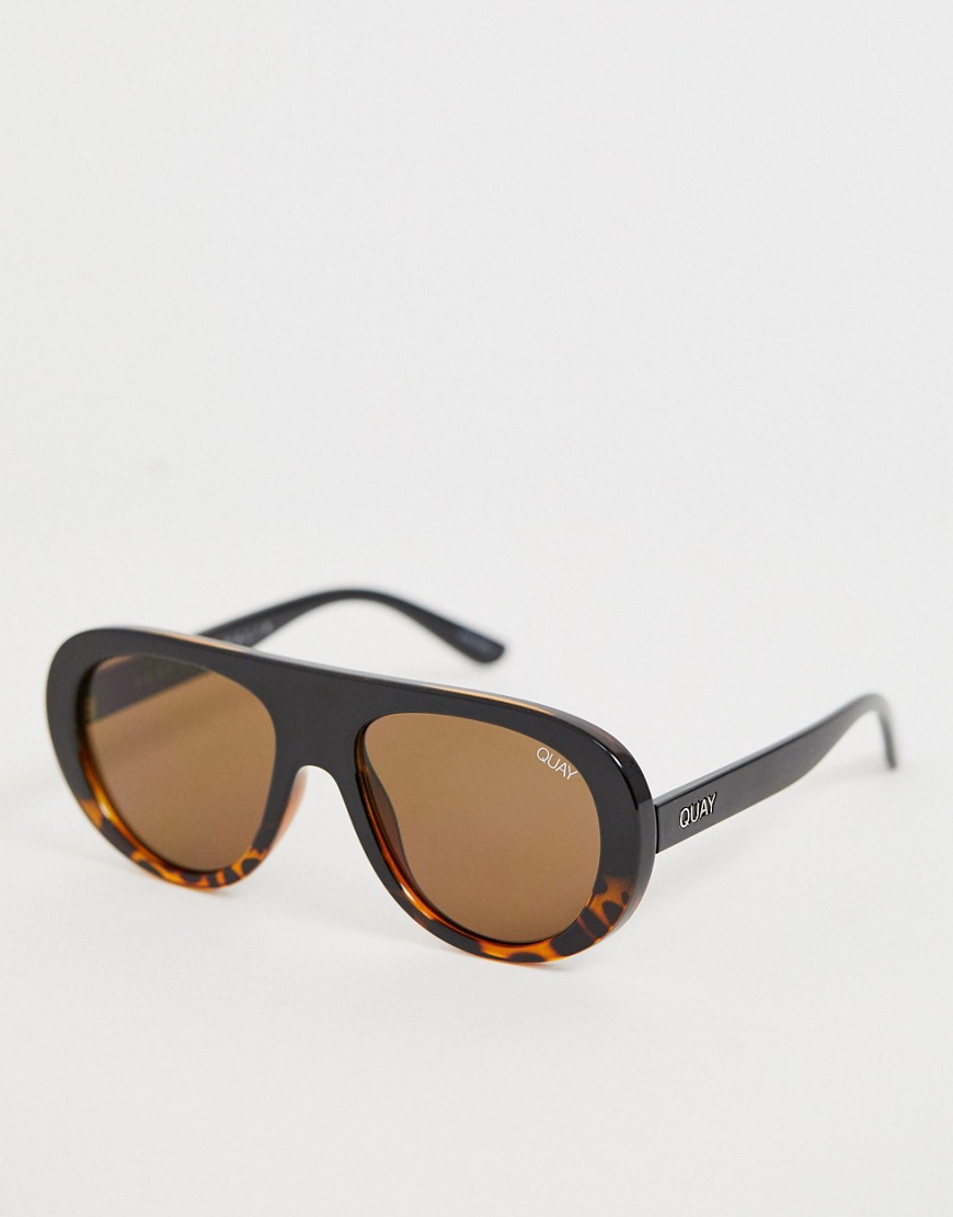 Quay Bold Move Chunky Sunglasses-Brown