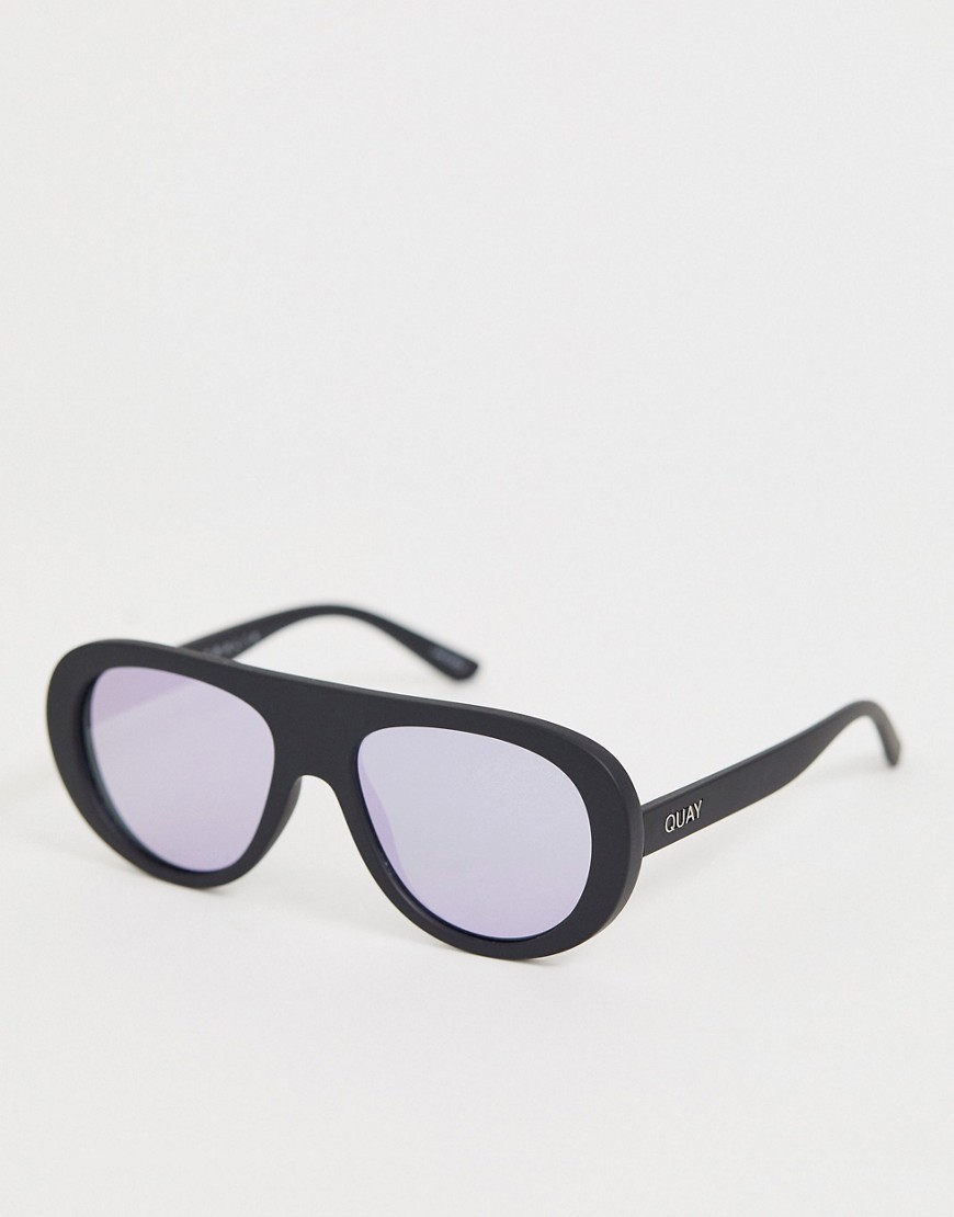 Quay Bold Move Chunky Sunglasses-Black