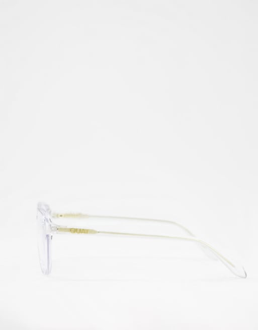 Quay – Book It – Eckige, transparente Blaulichtbrille, 3 von 4