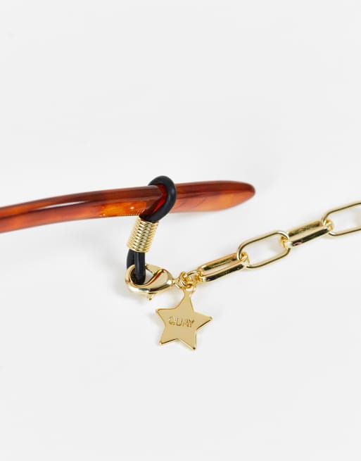 Quay Box Link sunglasses chain in gold , 2 of 4