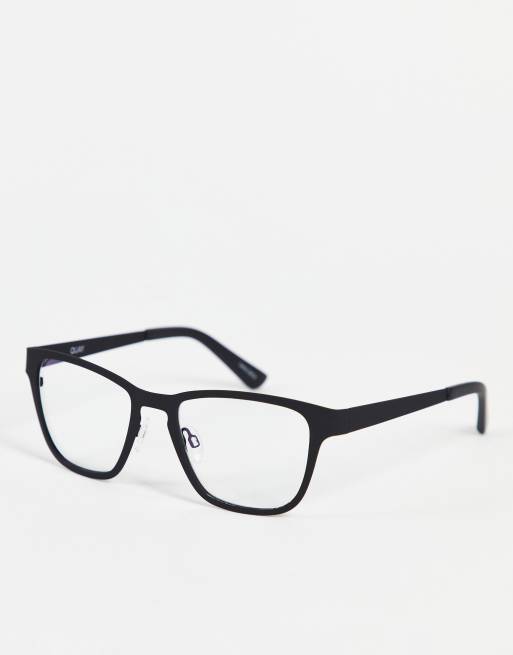 Quay - Bril met blauw licht filter, zwart montuur en doorzichtige glazen