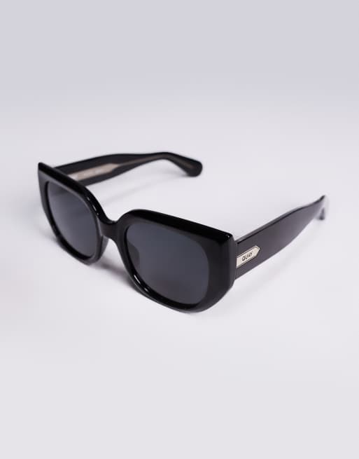 Quay – Busy – Czarne kwadratowe okulary przeciwsłoneczne oversize , 2 z 3