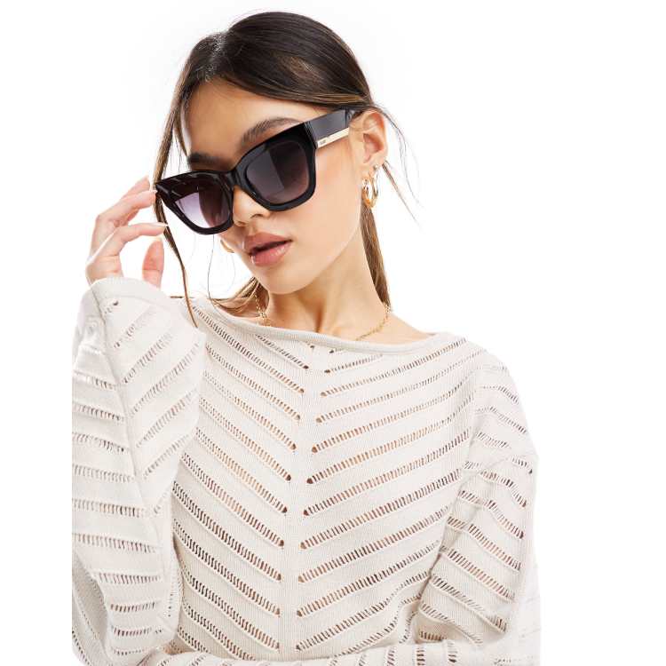 Quay Australia By the Way Sunglasses | New Quay by the way square sunglasses in champagne | ASOS main image 2