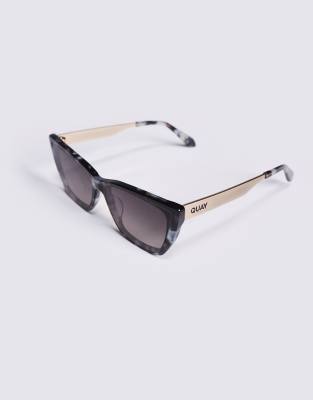 Quay call the shots remixed cat eye sunglasses in smoke tort  display picture 2