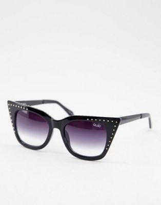 Quay cat eye sunglasses in faded black