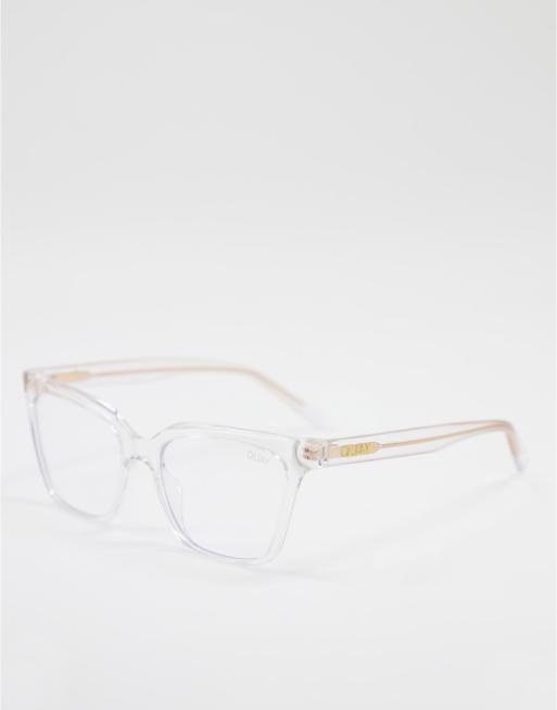 Quay - CEO - Cat eye-bril voor dames met blauw licht filter in doorzichtig
