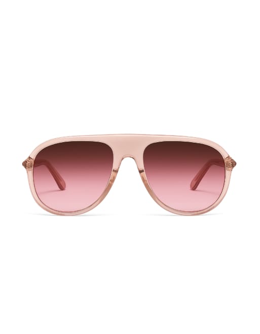 Quay - Chart Topper - Lunettes de soleil aviateur à verres dégradés - Rose, 3 de 3