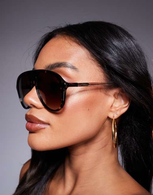 Quay – Chart Topper – Szylkretowe okulary przeciwsłoneczne typu aviator, 3 z 3