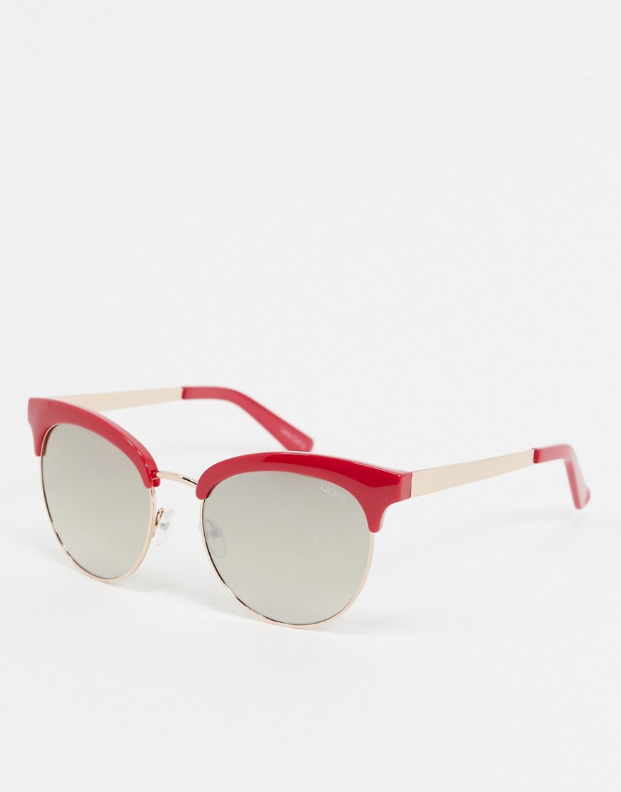 Quay – Cherry – Röda cat eye-solglasögon