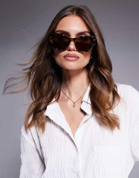 Quay – Chit Chat – Cat-Eye-Sonnenbrille in Schildpatt-Optik - view 1