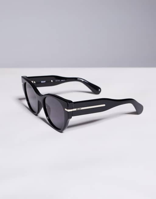 quay australia chit chat black modern retro cat eye sunglasses eyewear NEW Amazon.com: Quay - Womens Sunglasses, Cat Eye Lenses with UV  main image 4