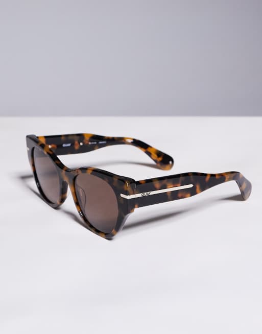 Quay Chit Chat cat eye sunglasses in tortoiseshell, 2 of 3