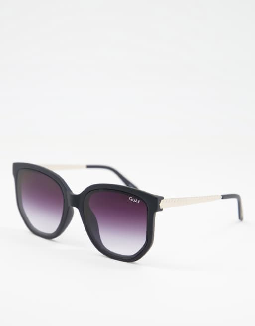 Quay - Coffee Run - Sorte Cat Eye-solbriller 