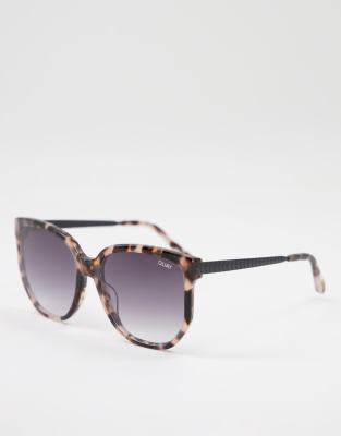 Quay Coffee Run womens cat eye sunglasses in brown