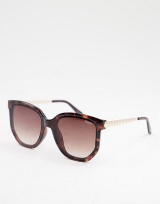 Quay High Key Links aviator sunglasses with polarised lens in rose green fade - ASOS Price Checker