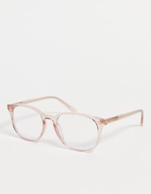 Quay - CTRL - Bril met blauw licht filter in roze 