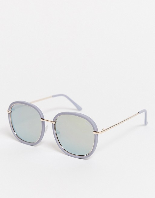 Quay Dreamy Ways Lilac and Gold Round Sunglasses