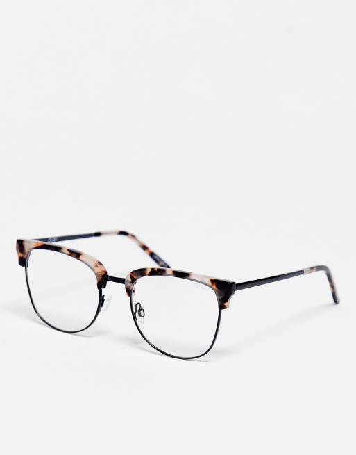 Quay Evasive blue light glasses in tort | ASOS