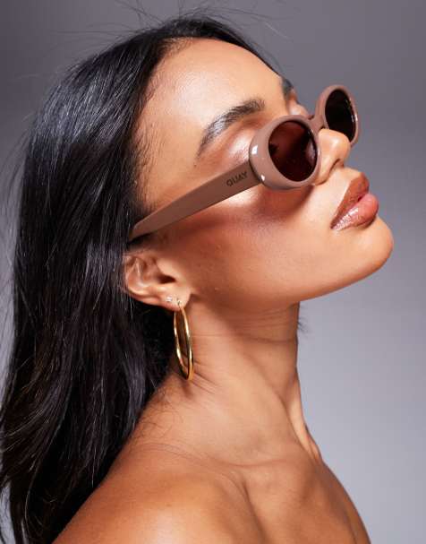Quay - Felt Cute - Brune ovale solbriller - view 1